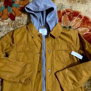Boys cargo jacket with hood